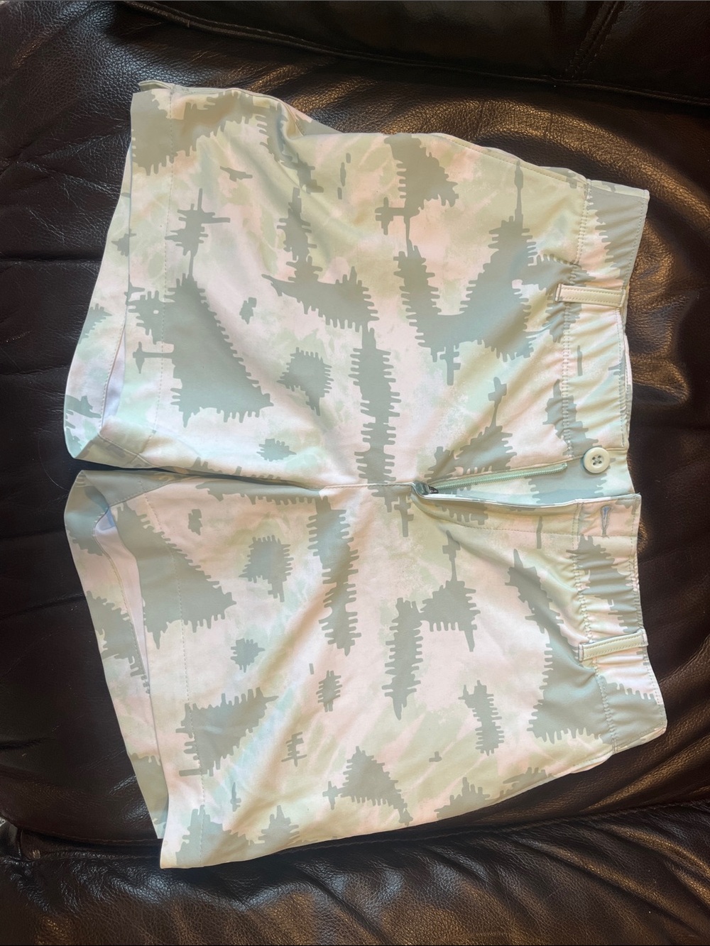 Women's Mint Green Print Bermuda Shorts
